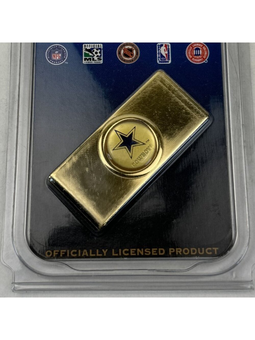 Dallas Cowboys Money Clip 24Kt Gold Plated Solid Brass NFL By Tag Express NEW